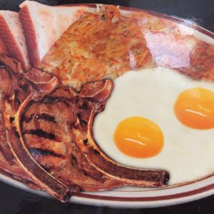 Pork Chops and Eggs Breakfast