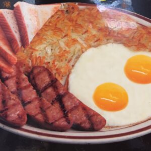 Polish Sausage and Eggs Breakfast